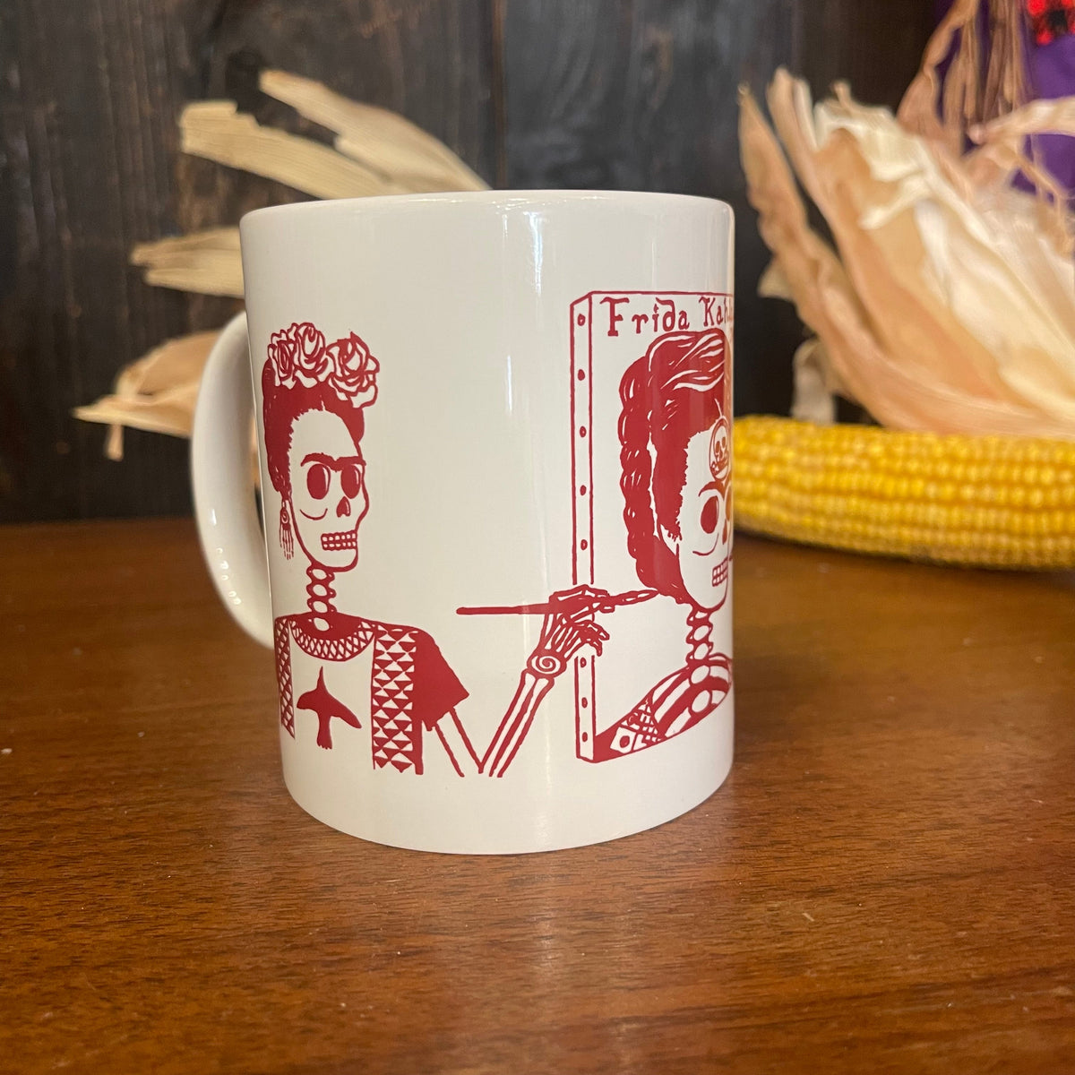 MiOle coffee mug with white ceramic finish, featuring a smooth, rounded shape and a sturdy handle for hot beverages.