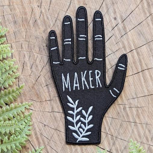 ilikesara patches displayed on a white background, showcasing various colorful fabric patches for clothing decoration and repair.