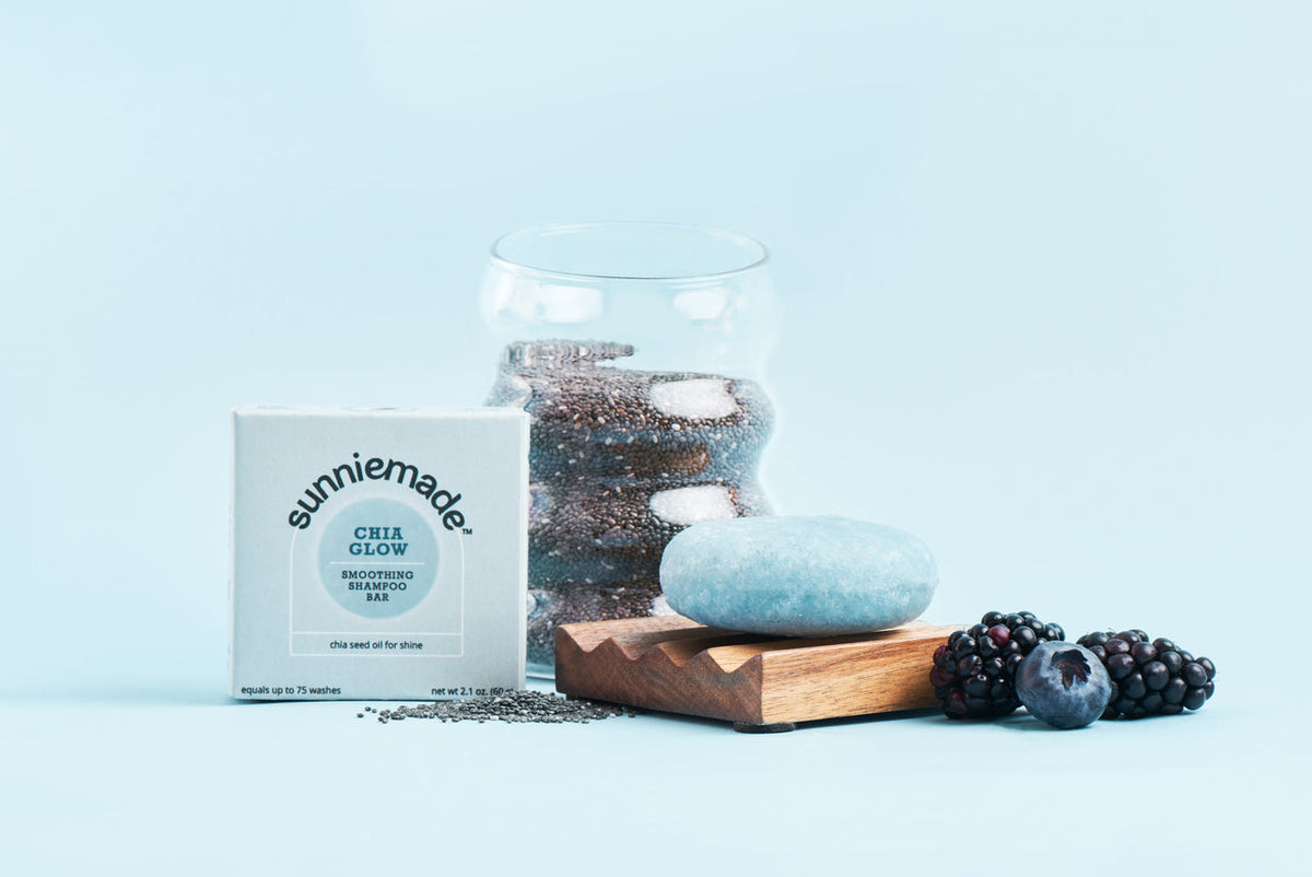 Sunniemade Shampoo Bar in packaging, eco-friendly hair care product with natural ingredients, designed for gentle cleansing.