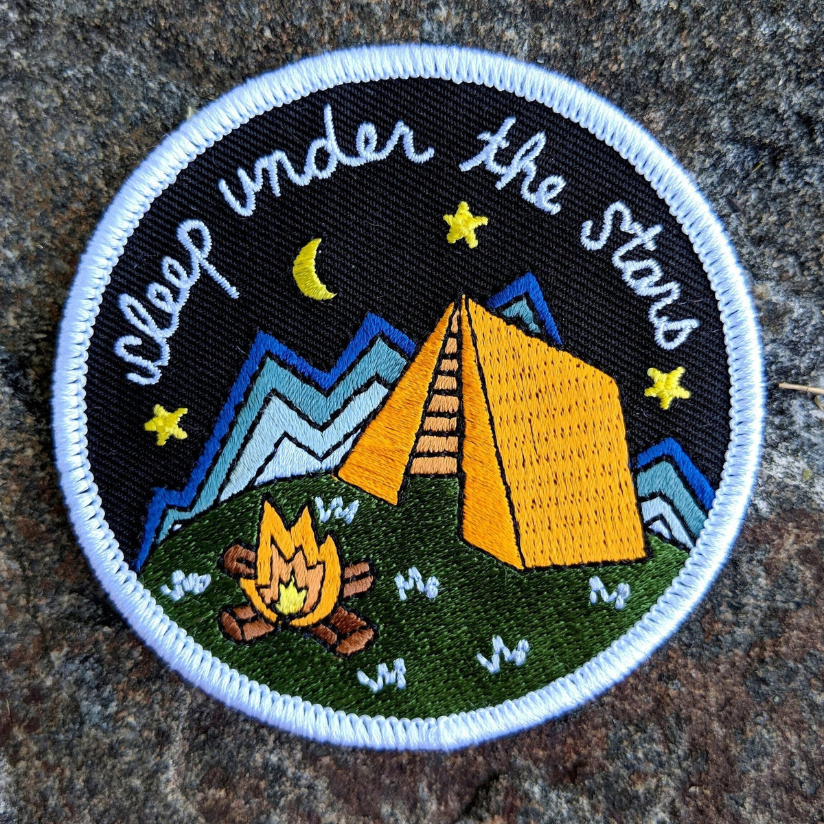 ilikesara patches displayed on a white background, showcasing colorful fabric designs and detailed embroidery for clothing embellishments