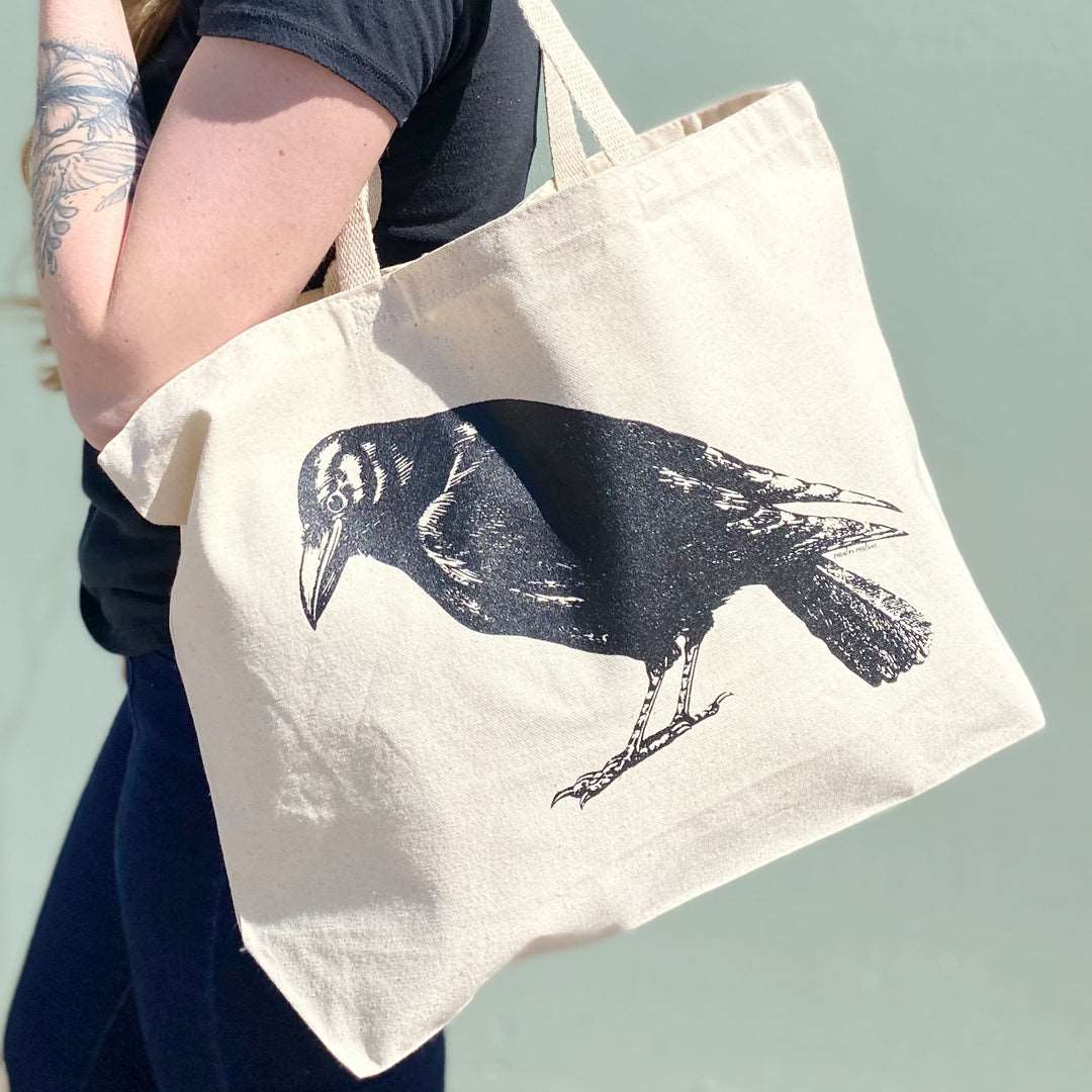 Counter Couture tote bag with black and white geometric pattern, sturdy handles, and spacious interior for everyday use.