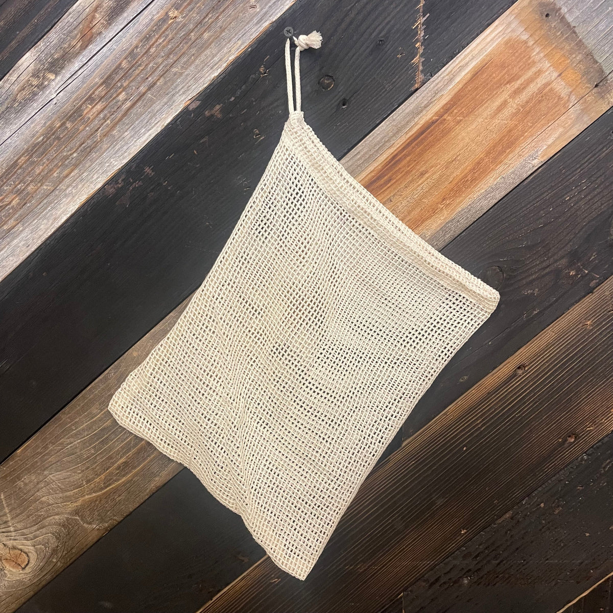 Cotton mesh bag in various sizes by OTB Refills, showing breathable, lightweight fabric perfect for eco-friendly storage and organization.