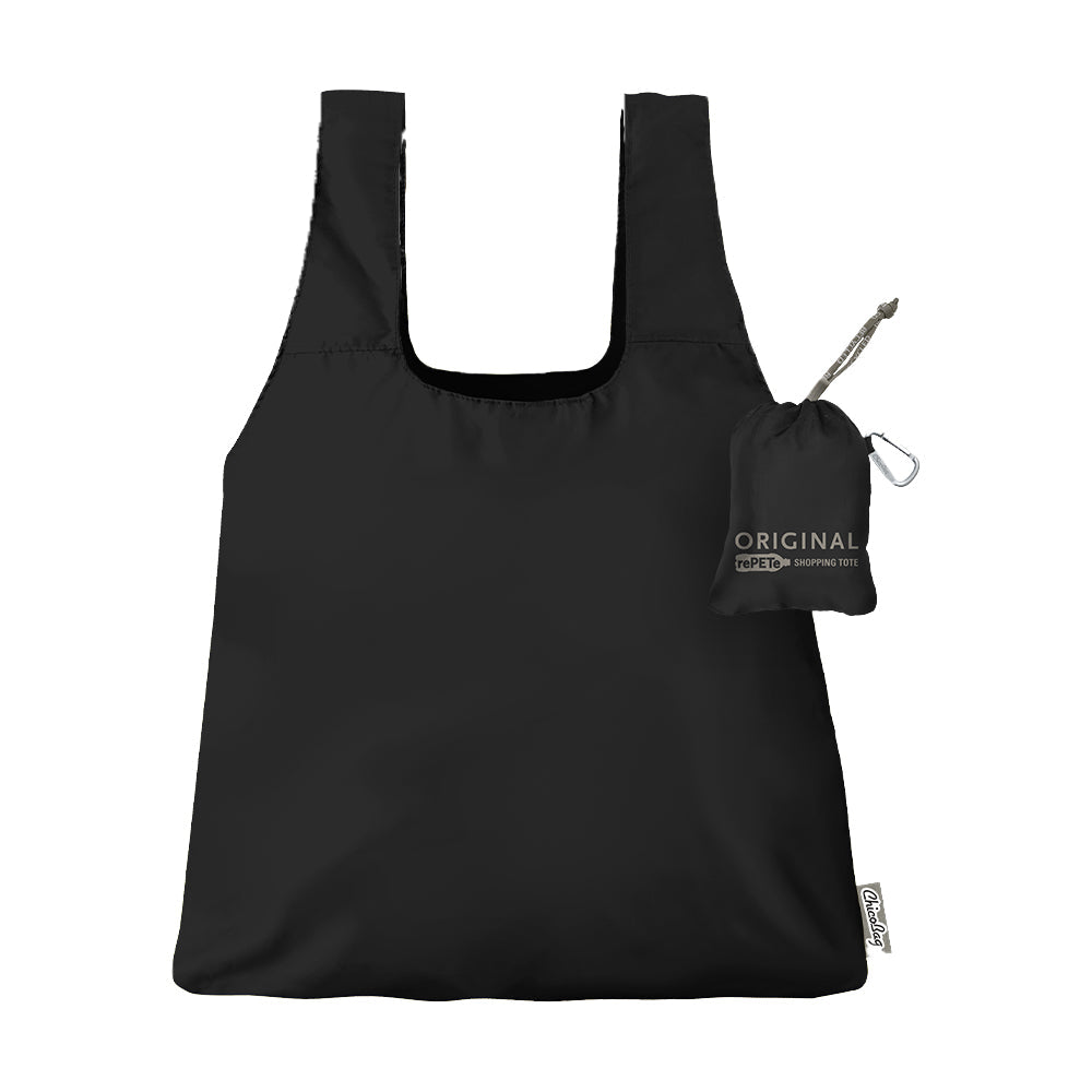 ChicoBag Original RePETe tote bag made from recycled materials, featuring the bag's design and handles for carrying essentials.