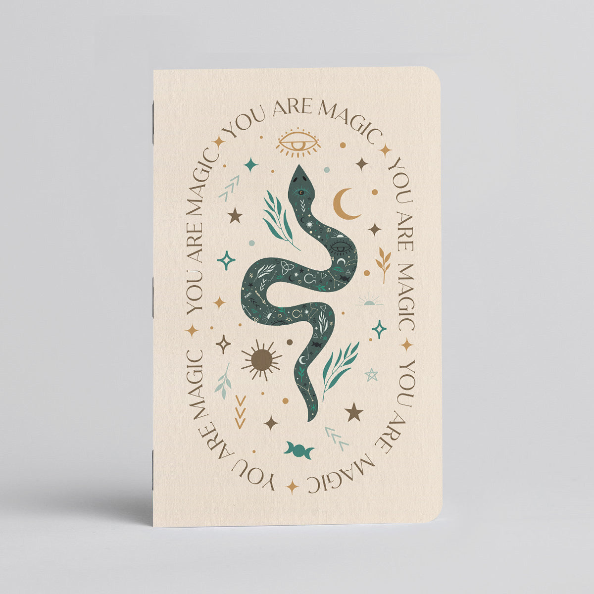 Justin Ryan Books journal notebook with lined pages and black cover, ideal for writing and note-taking.