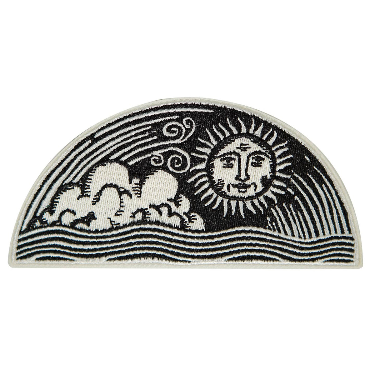 Stuntin’ Goods patches featuring bold, colorful embroidered designs on a plain background, showcasing trendy accessory patches.