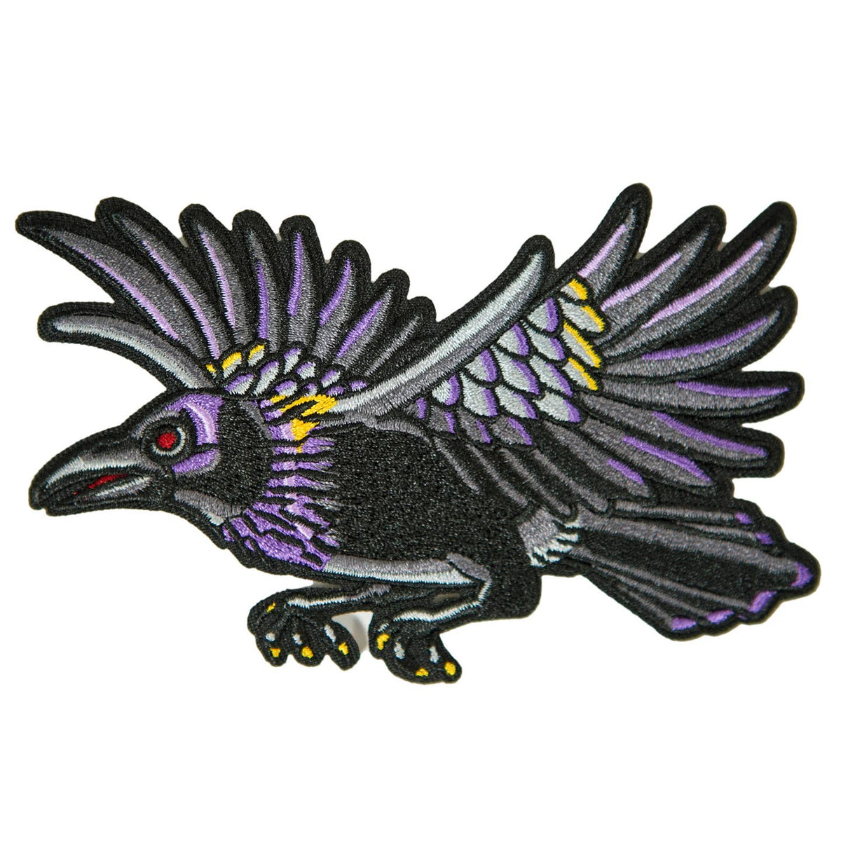 Stuntin’ Goods Patches displayed on a white background, featuring colorful embroidered patch designs for clothing customization.
