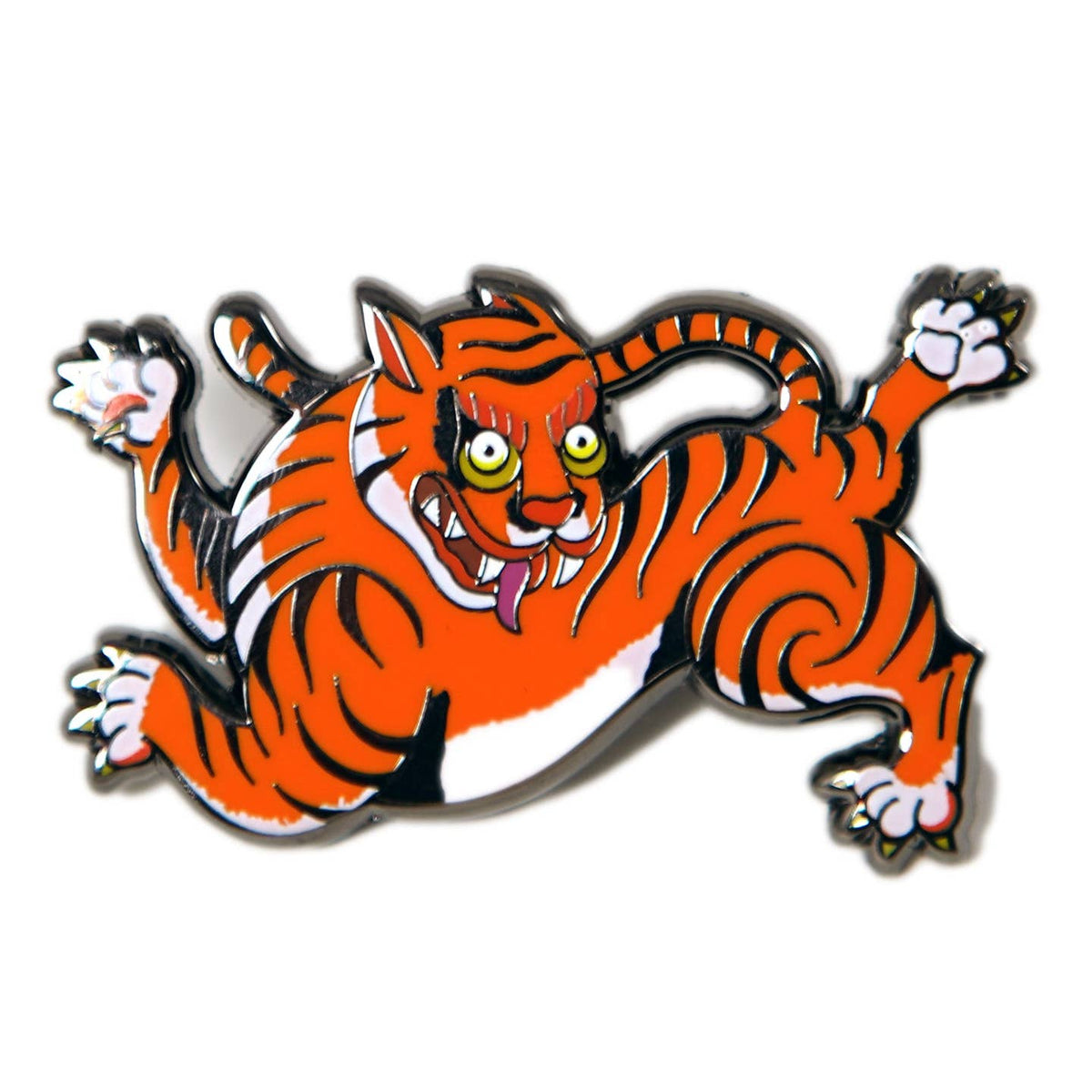 Colorful Stuntin’ Goods enamel pin featuring bold design, perfect for accessories and clothing embellishments.