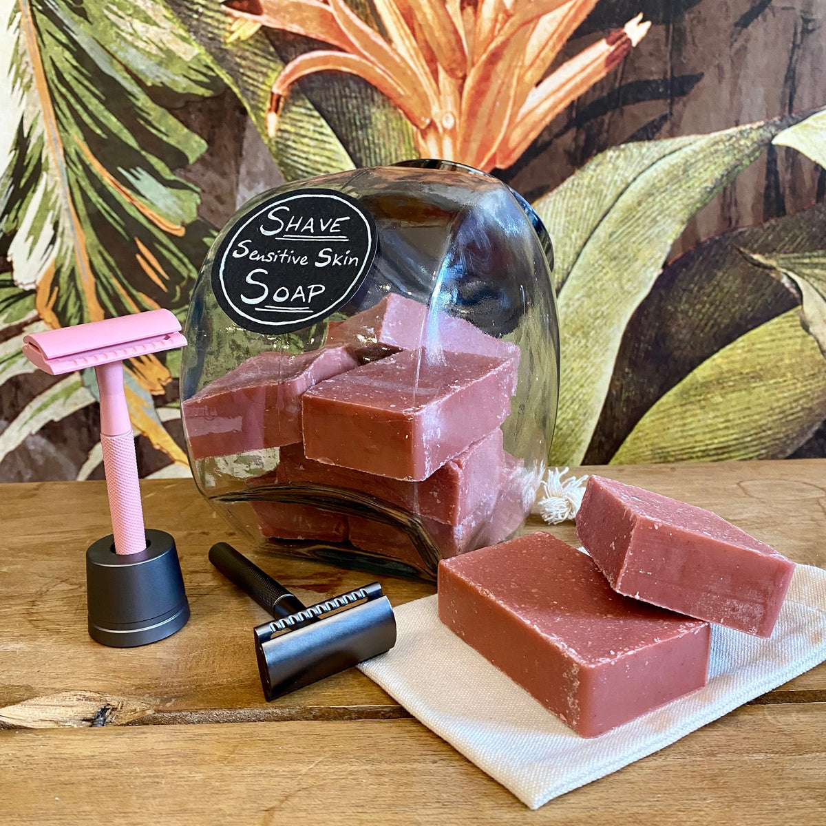 No Tox Life unscented moisturizing shave soap bar with smooth, creamy lather and natural ingredients for a comfortable shave.