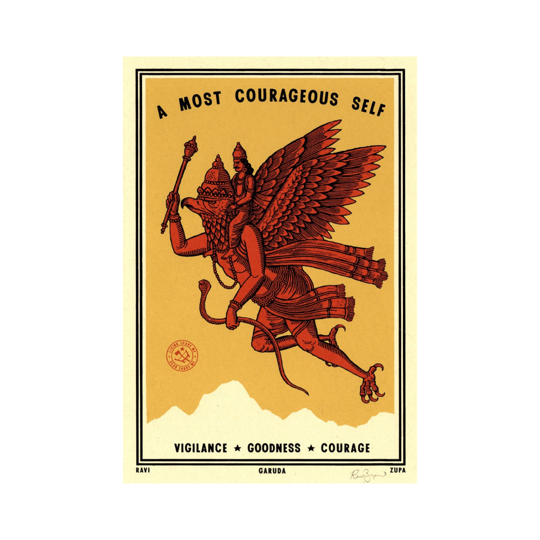 Small 5x7 inch print by Ravi Zupa from Ravi Zupa Art, featuring intricate, detailed artwork in a vibrant, artistic style.