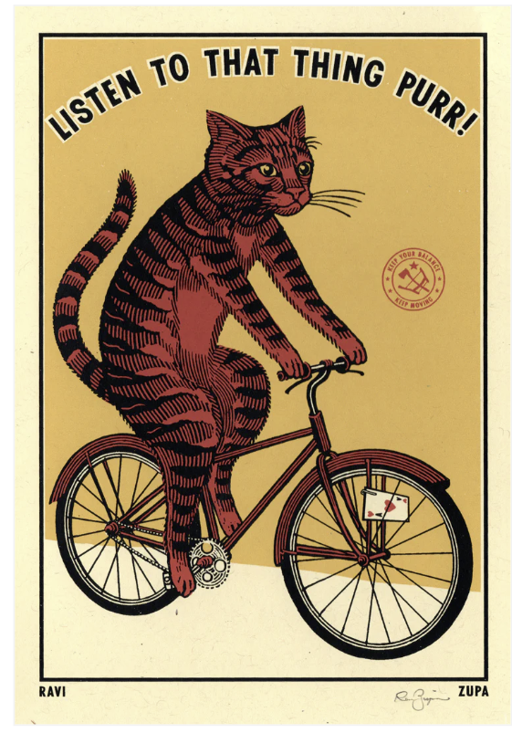 Small 5x7 inch print by Ravi Zupa Art featuring intricate, abstract designs with detailed linework and vibrant colors.