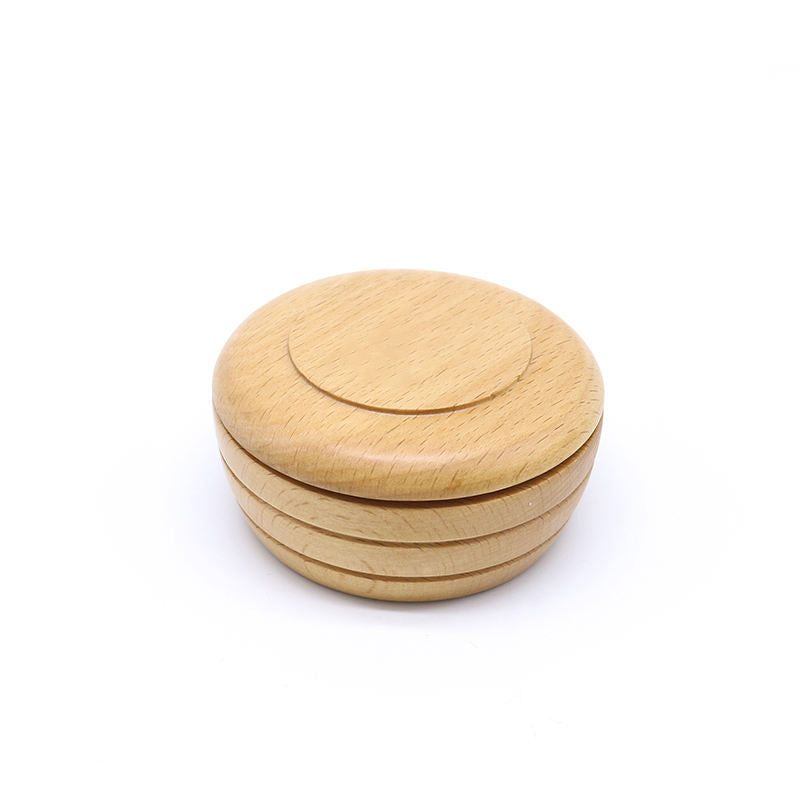 OTB Refills 6 oz wood shave bowl with smooth finish and rounded edges for traditional shaving and lathering.