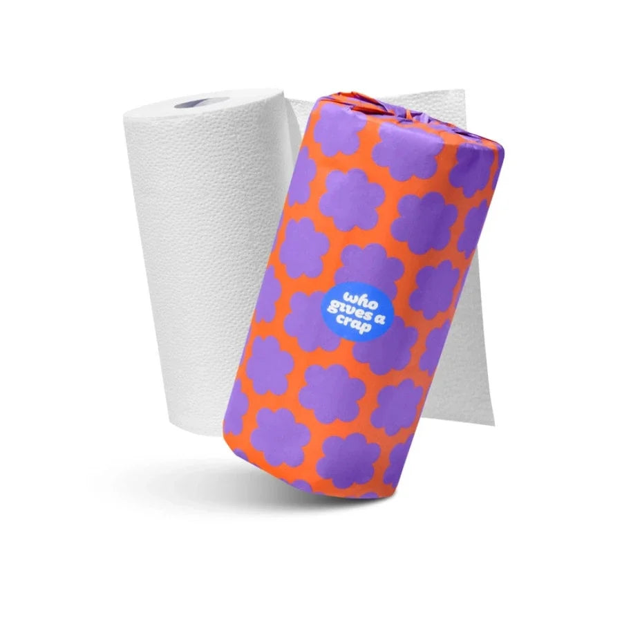 Recyclable Forest Friendly paper towels from Who Gives a Crap, 120 sheets per roll, eco-friendly kitchen paper in a roll