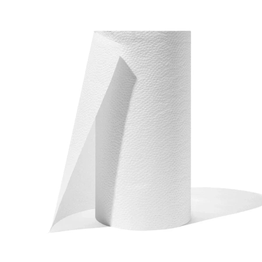 Forest Friendly Paper Towels by Who Gives a Crap, 120-sheet roll, eco-friendly kitchen paper towels with natural appearance.