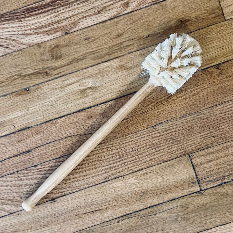 OTB Refills long handle bottle scrub brush with durable bristles for cleaning bottles and narrow containers effectively.